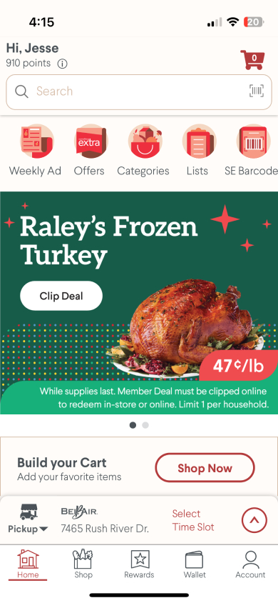 Raley's homepage