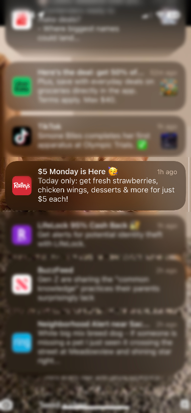 Raley's push notification